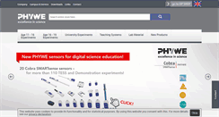 Desktop Screenshot of phywe.com